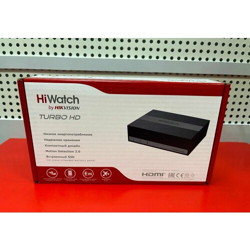 Hiwatch DS-H204EQA(512GB). 4-канальный гибридный HD-TVI регистратор c технологией AoC видеорегистратор 4 х канальный hiwatch ds h204eqa 512gb с технологией аос