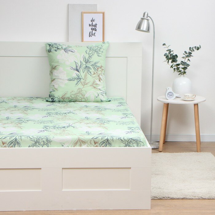 фото Комплект Экономь и Я Symphony: green: Простыня 145*214 см, 70*70 см, бязь, 120г, 100% хлопок