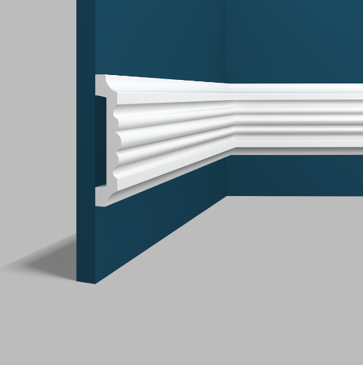 фото Молдинг Перфект Plus 2200x23x100 мм PP-61 ударопрочный настенный под покраску дюрополимер полистирол