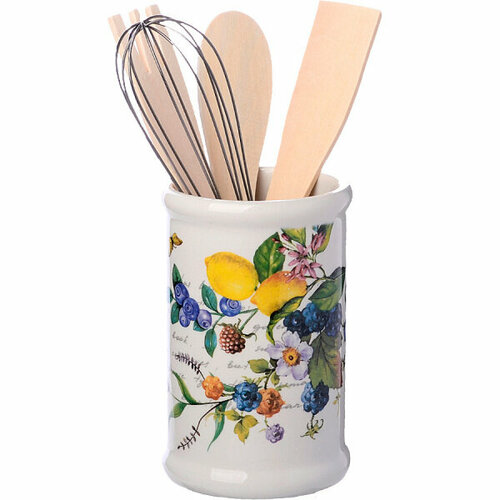 Подставка с кухонными приборами 5 пр. «Лесные ягоды с лимонами» LR