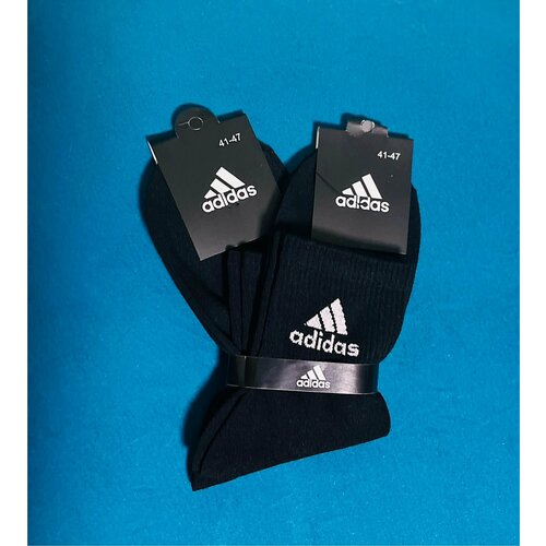 Носки adidas, 2 пары, размер 41/47, черный