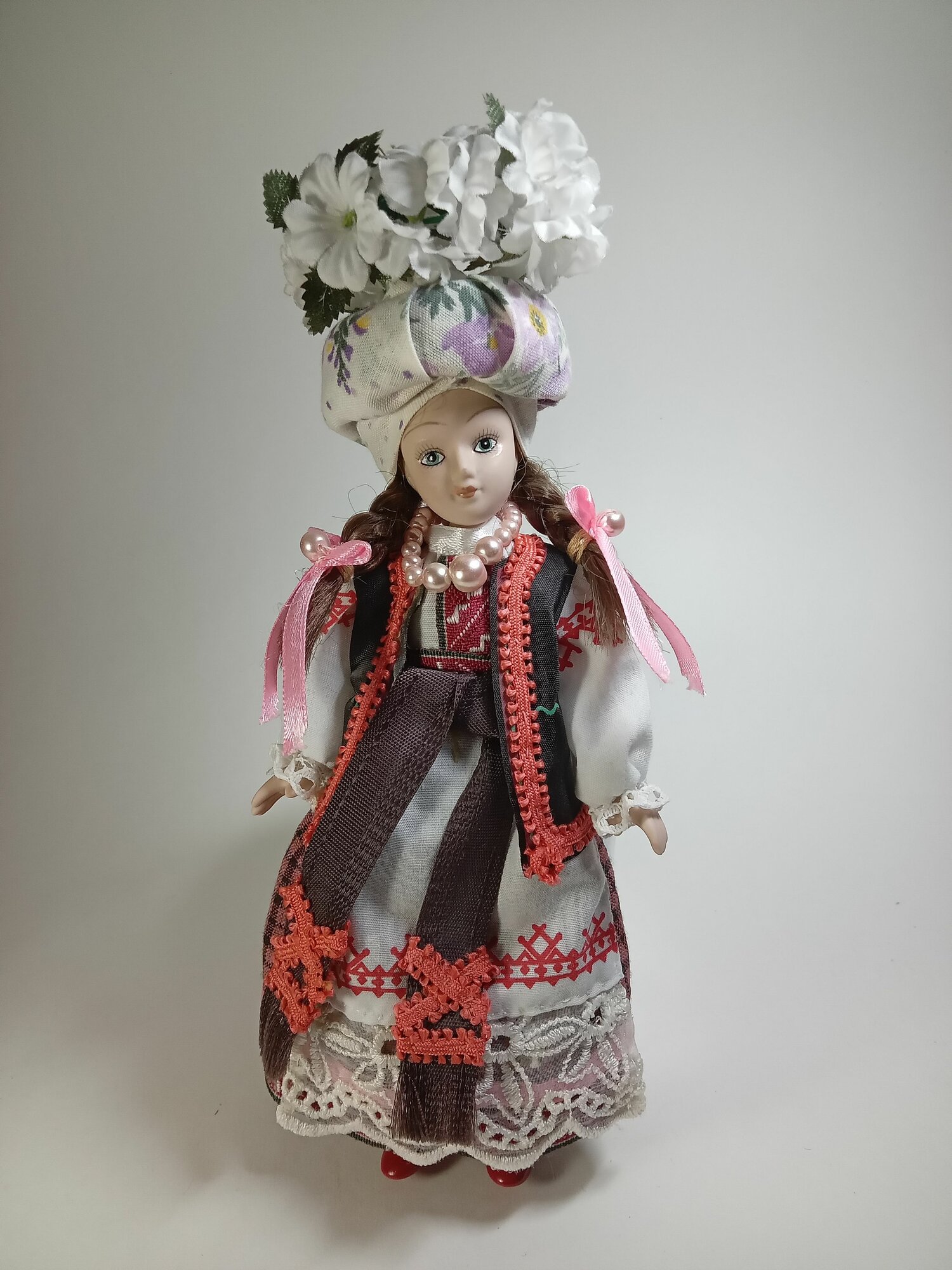 Кукла коллекционная в летнем костюме Минской губернии (доработанный костюм)