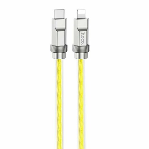 Кабель для телефона 8 pin - Type-C HOCO U113, 1.0м, PD 20Вт, цвет: золотой кабель usb lightning для iphone hoco u40a магнитный оплетка ткань серебро