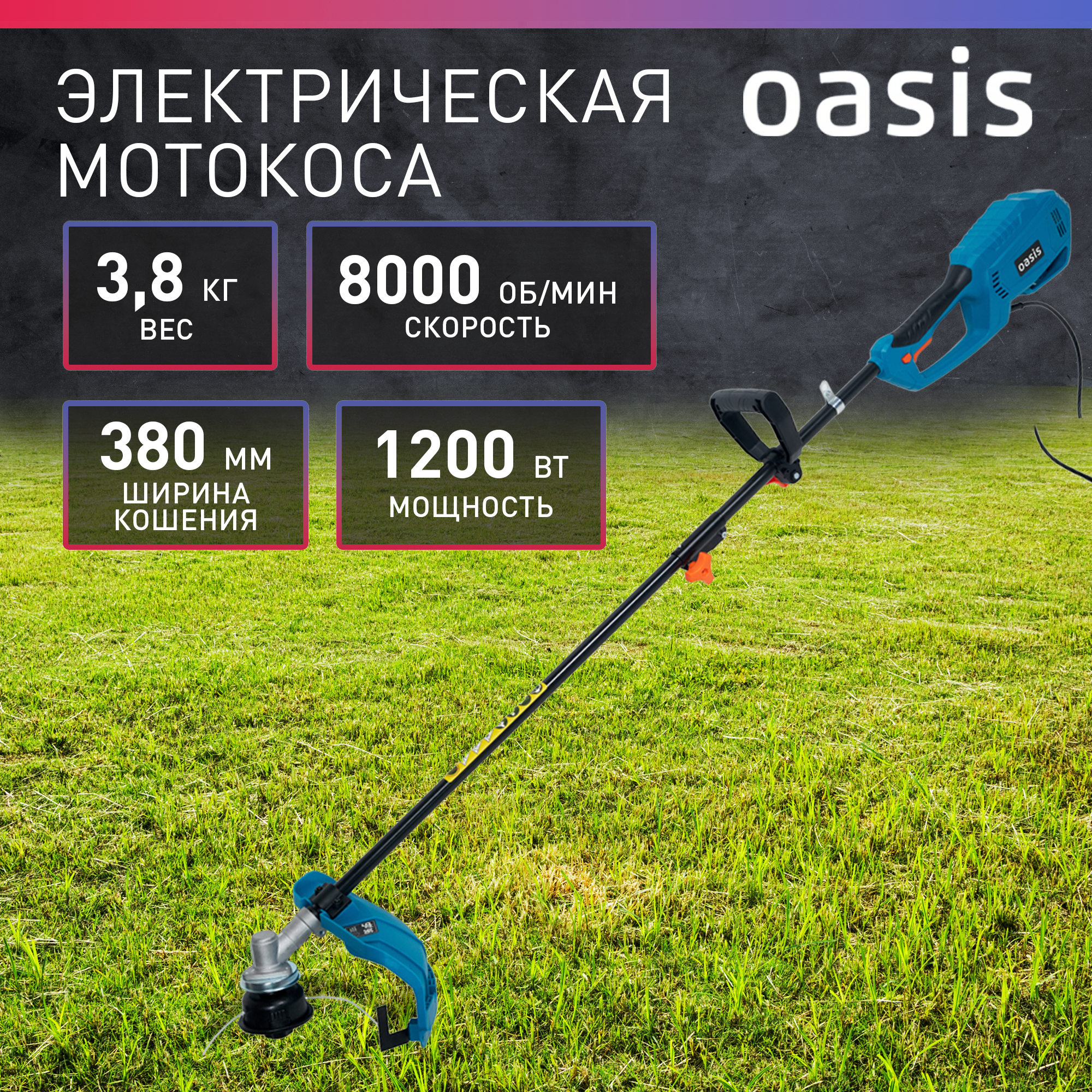 Мотокоса электрическая Oasis Garden Tools TE-120 1200 Вт