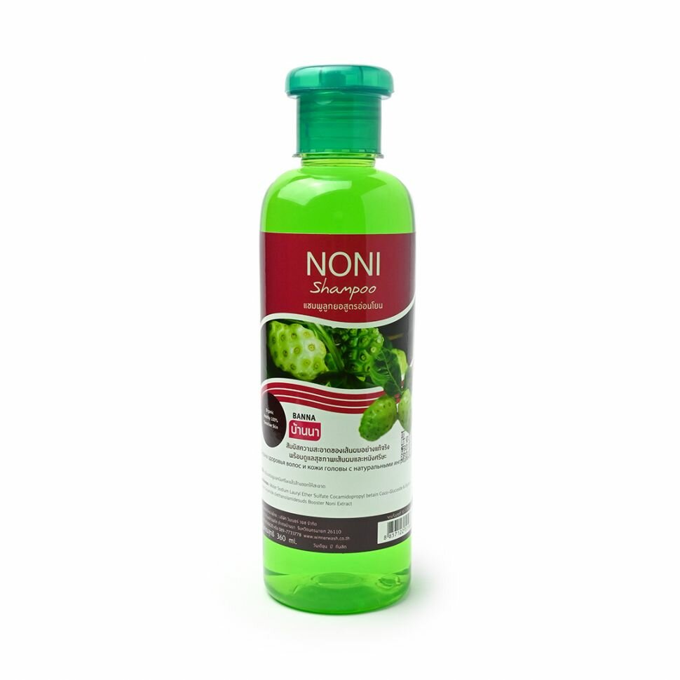 NONI Shampoo, Banna (Шампунь с экстрактом нони, для Мягкости и Сияния волос, Банна), 360 мл.