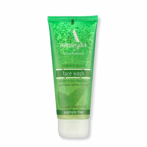 POLLUTION GUARD Face Wash neem tulsi moringa Aaranyaa Гель для умывания с нимом и тулси Аараньяа 110 мл 486₽