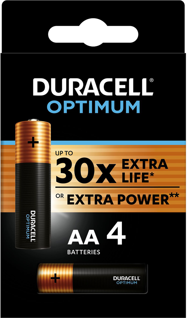 Элемент питания DURACELL Optimum AA, 4шт