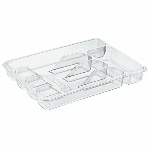 Лоток для столовых приборов turan mini 335х26х45см 5 секций пластик прозрачный 1085₽