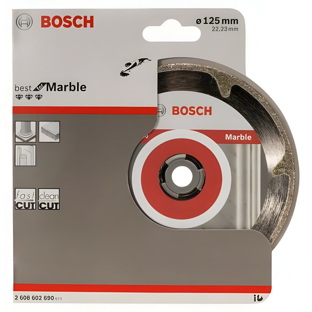 Диск алмазный отрезной BOSCH Best for Marble 2608602690, 125 мм, 1 шт.