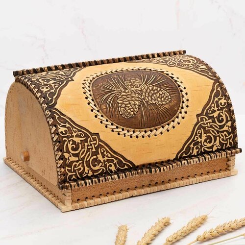 Хлебница (Сухарница) Шлем - Шишки, 33х26х18 см