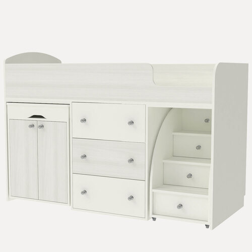 Изображение товара Кровать чердак Малыш Увеличенный Белый Белое Дерево