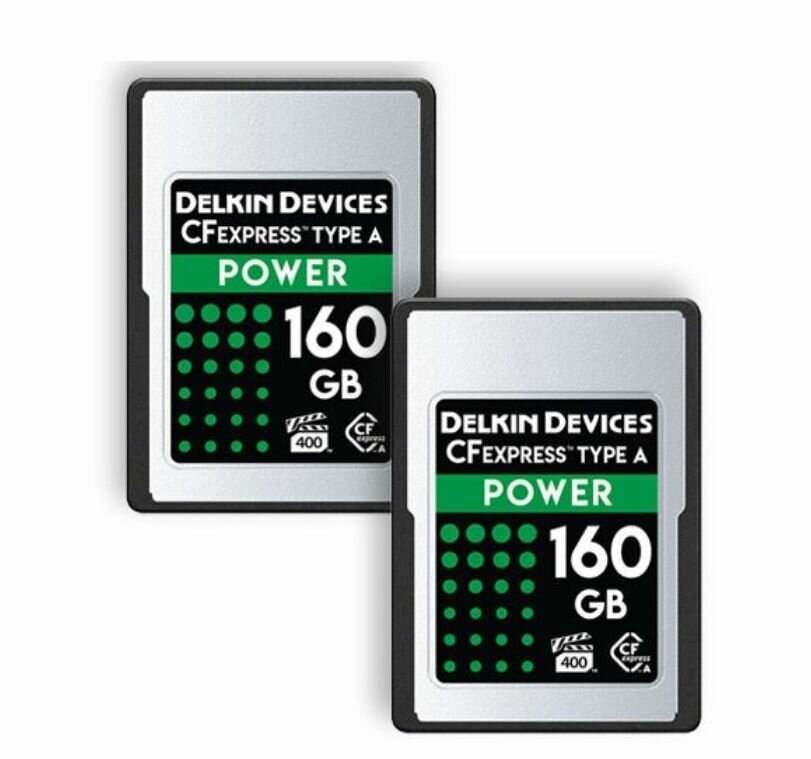 Карта памяти Delkin Devices Power CFexpress Type A 160GB комплект 2 шт, R/W 880/790 МБ/с