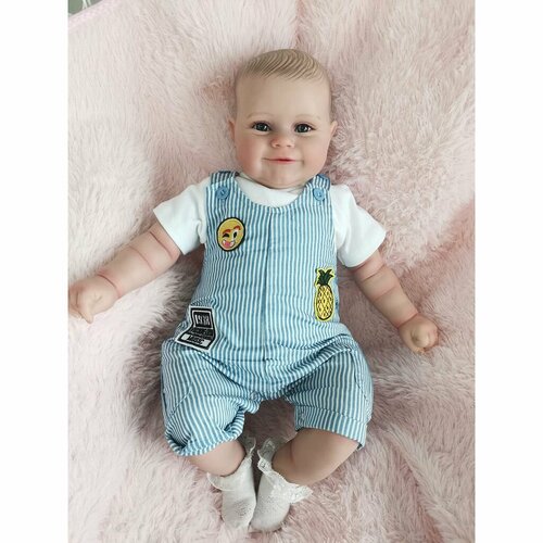 фото Кукла реборн мягконабивная 60см в пакете (fa-003a) npk doll