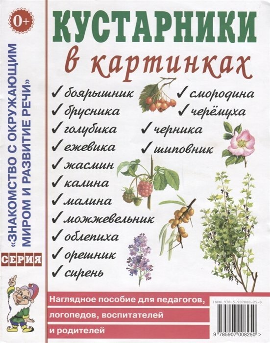 Гном и Д/НабКарт/ЗнакОкрМир/Кустарники в картинках/