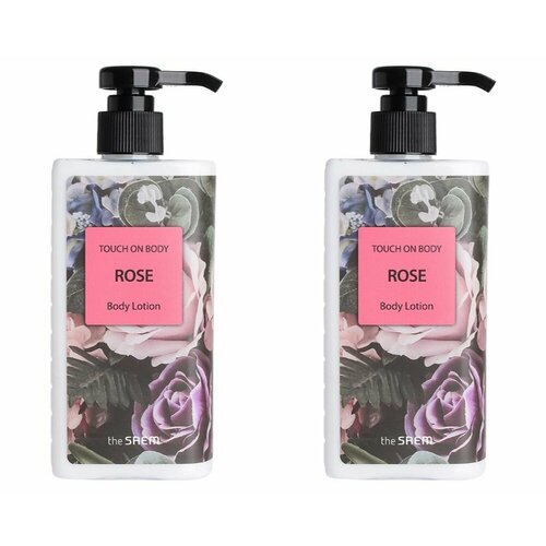 THE SAEM Лосьон для тела Touch On Body Rose Body Lotion, 300 мл, 2 шт the saem лосьон для тела touch on body moringa body lotion 300 мл