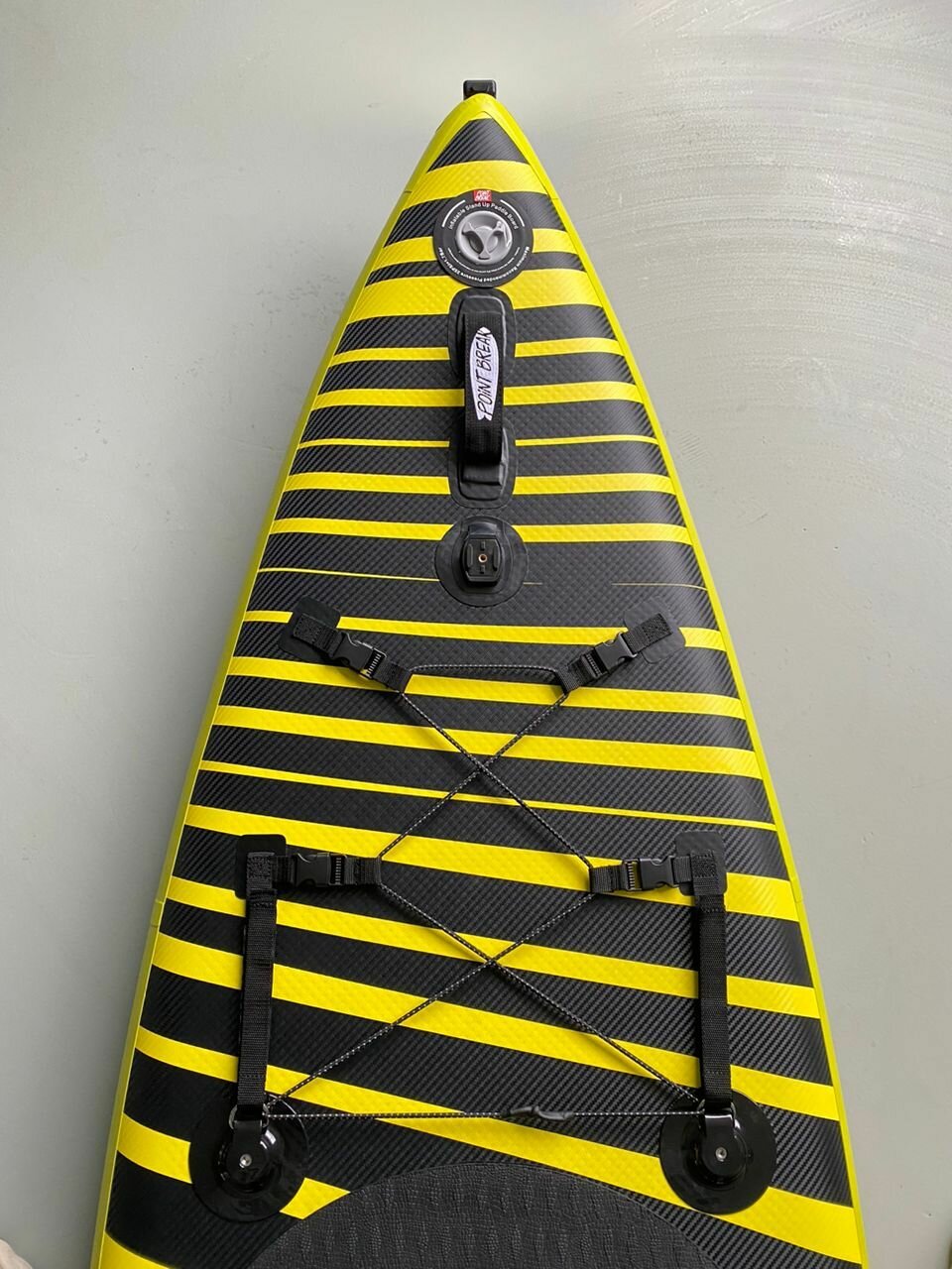 SUP board Point Break CARBON RAGE Premium Желтый, Надувная SUP доска 3 слоя, 25 psi , Надувная доска Premium 11,6 (351х76х15см)