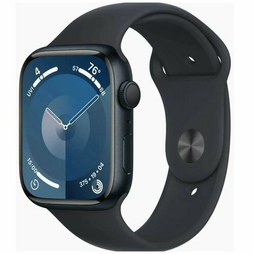 смарт часы apple watch s9 45mm midnight aluminium sky nike sport m l Смарт-часы Apple Watch Series 9 (GPS), Aluminium Case, 45mm, Midnight Sport Band