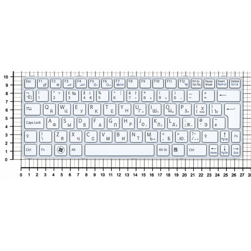 Клавиатура для ноутбука Sony Vaio SVE11 белая с белой рамкой клавиатура для ноутбука sony vaio sve11 белая с белой рамкой