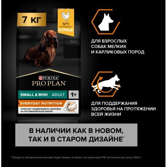 Сухой корм для собак мелких пород Pro Plan Small & Mini Adult с курицей 7 кг