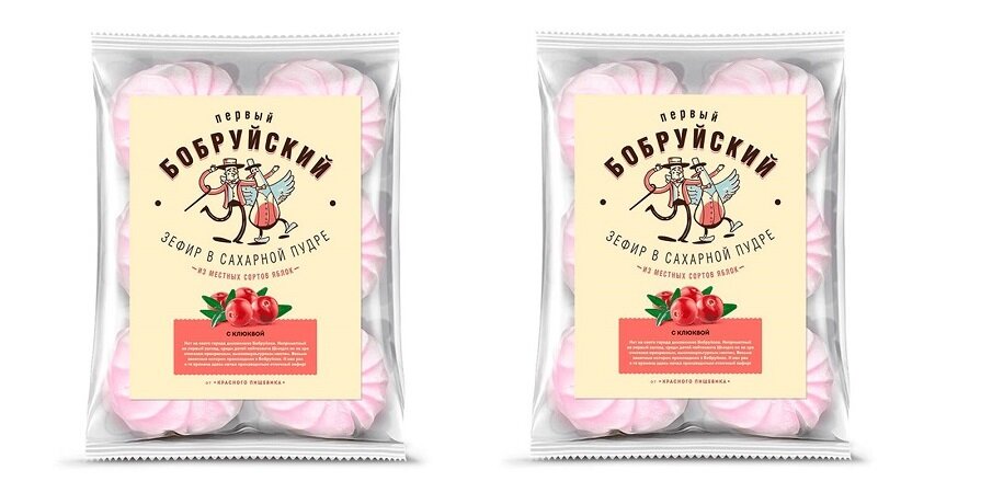 Зефир Первый Бобруйский клюквенный  250 г  2шт
