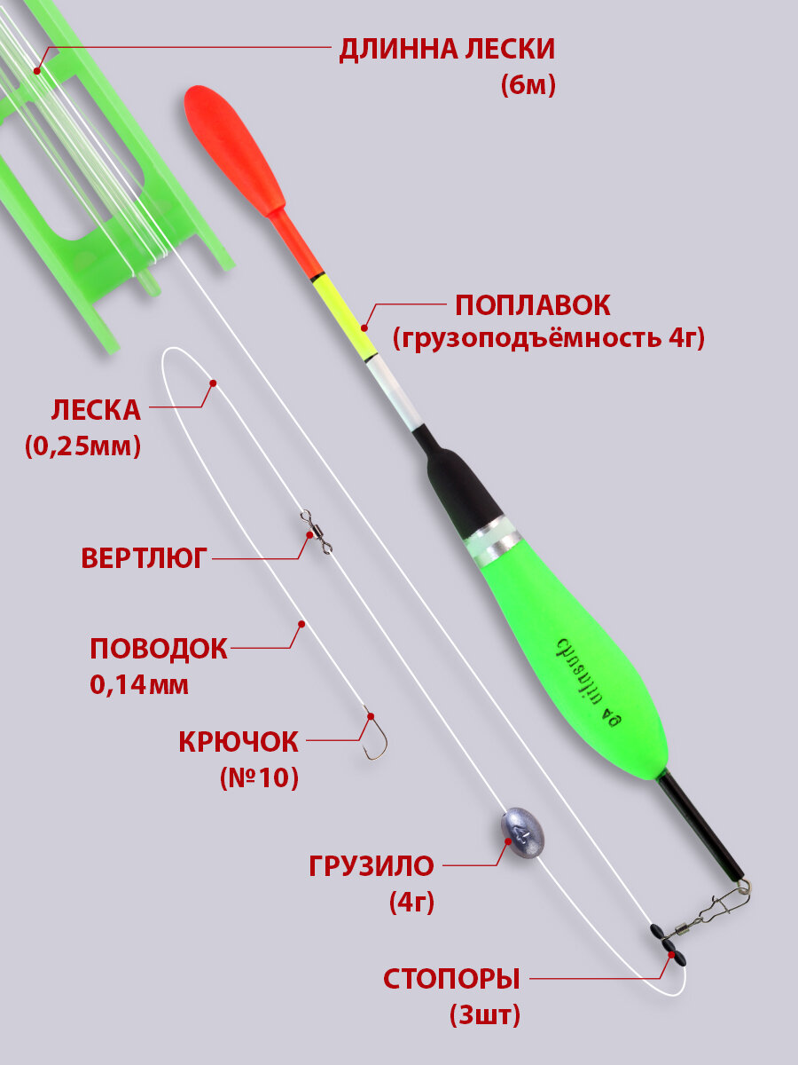 Оснастка рыболовная для дальнего заброса 8гр, поплавок для рыбалки