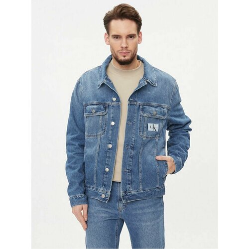Куртка Calvin Klein Jeans, размер XL [INT], голубой трусы тонг calvin klein размер s бежевый