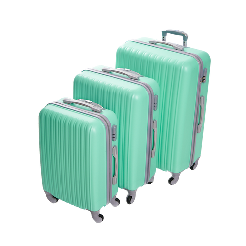 фото Комплект чемоданов feybaul 29804, 3 шт., 95 л, размер s/m/l, зеленый
