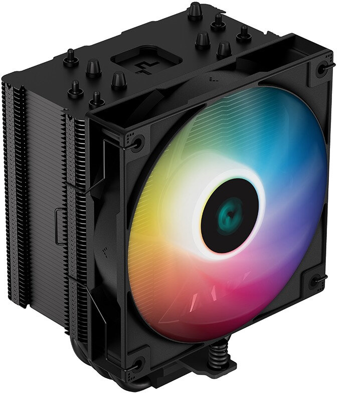 DEEPCOOL AG500 BK ARGB LGA1700/1200/115X/AM5/AM4 (12шт/кор, TDP 240W, PWM, ARGB Fan 120mm, 5 тепл. трубок) RET