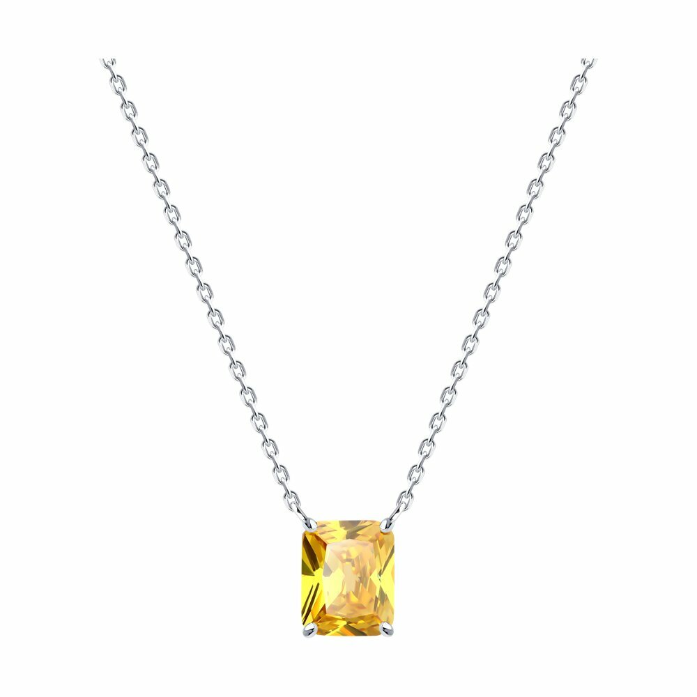 Колье Diamant online, серебро, 925 проба, фианит