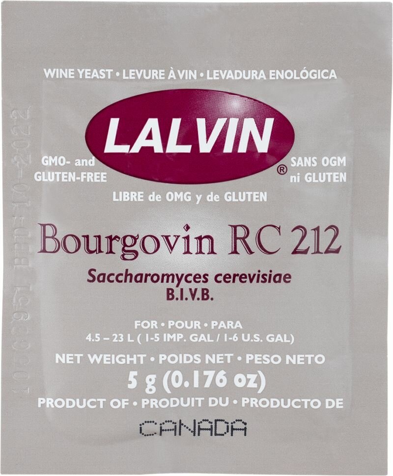 Дрожжи винные Lalvin Bourgovin RC212 (5гр.)