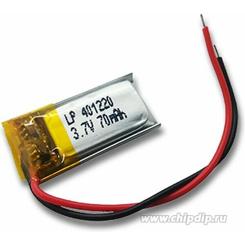 LP401220-PCM Аккумулятор литий-полимерный Li-Pol 70мАч 37В с защитой PoliCell 1312₽
