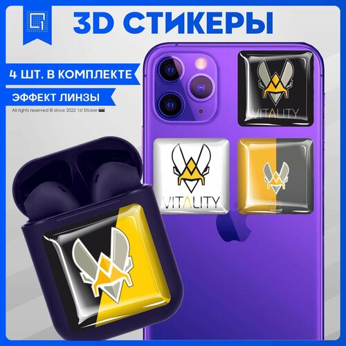 Наклейки на телефон 3D Стикеры CS GO Vitality