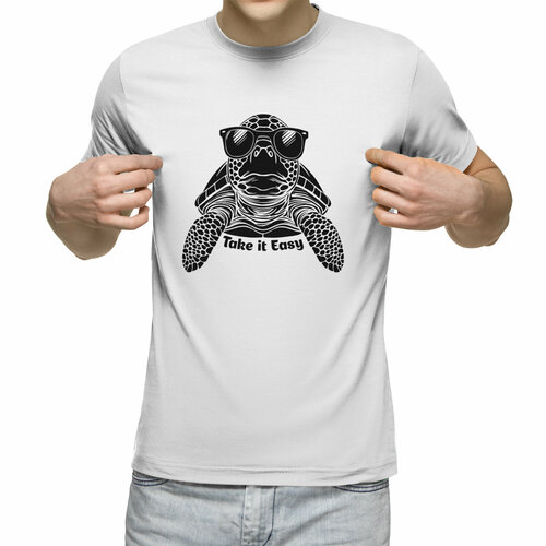 Футболка Us Basic, размер 3XL, белый мужская футболка морская черепаха l серый меланж