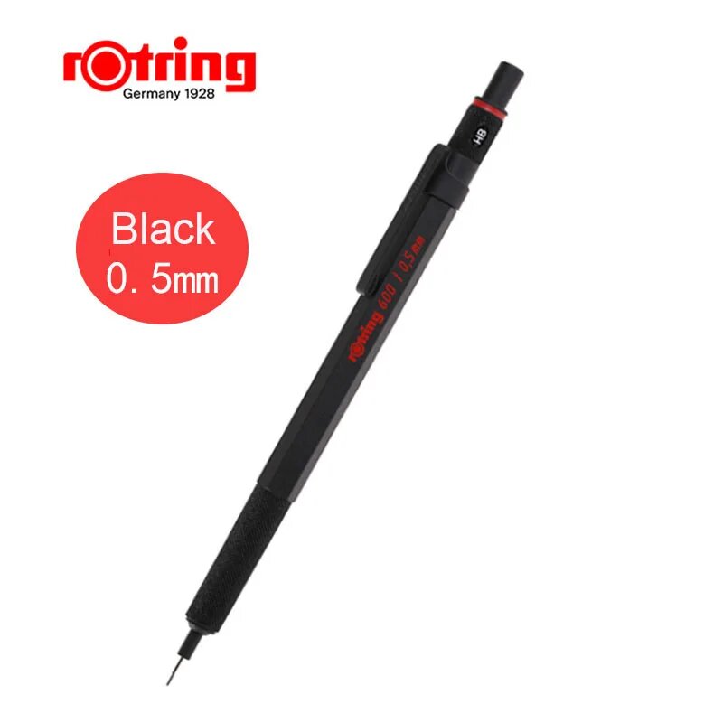 Механические карандаши Rotring 600 0,5 мм 0,7 мм, Черный