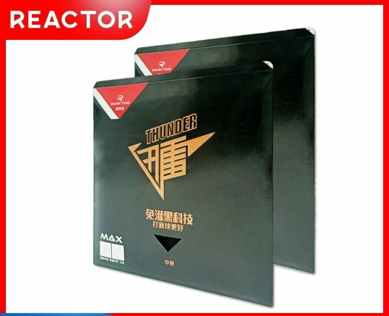 Накладка REACTOR "Thunder", для настольного тенниса, OFF, красная/коричневая, толщина губки 4 мм — фото 1