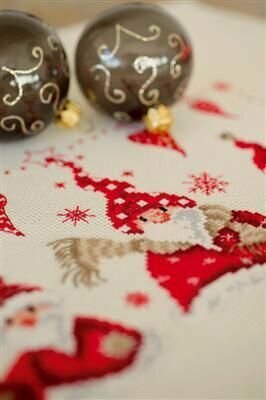 Изображение товара PN-0148065 Набор для вышивания, счетный крест Vervaco "Веселые деды морозы" 29*17 см