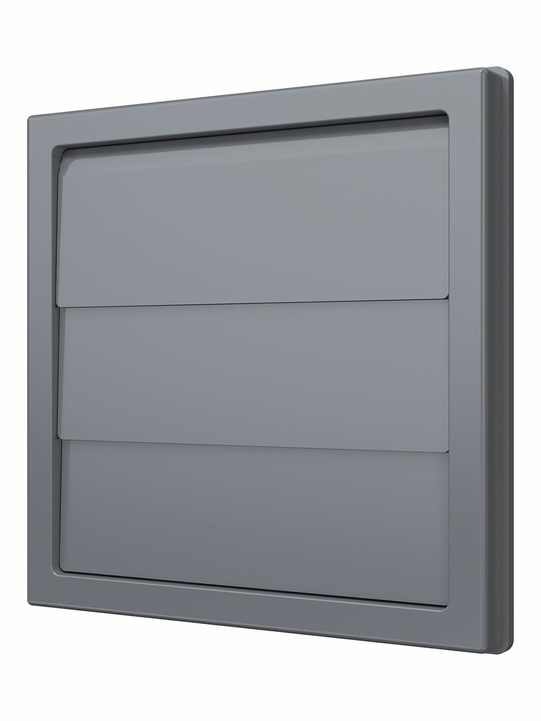 Выход стенной ERA 1515К10Ф Gray с фланцем D100 мм, 150x150 мм, жалюзи, ASA-пластик, серый — фото 1