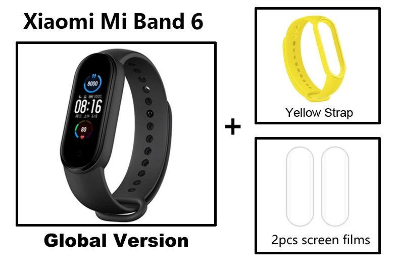 Xiaomi Mi Band 6 Smart Wristband AMOLED Blood Oxygen Fitness Traker Heart Rate Bluetooth Waterproof Miband 5