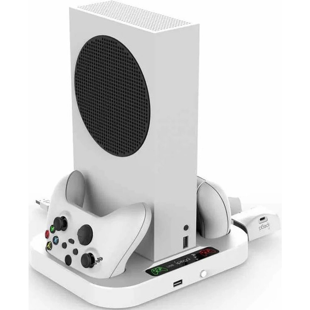 Зарядная станция iPega для 2-х геймпадов Microsoft XBOX Series S + 2 аккумулятора 1400 мА·ч (PG-XBS012) белый