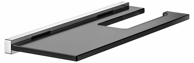 Держатель туалетной бумаги Keuco Edition 90 дымчатое стекло, с полкой для телефона 19173018000