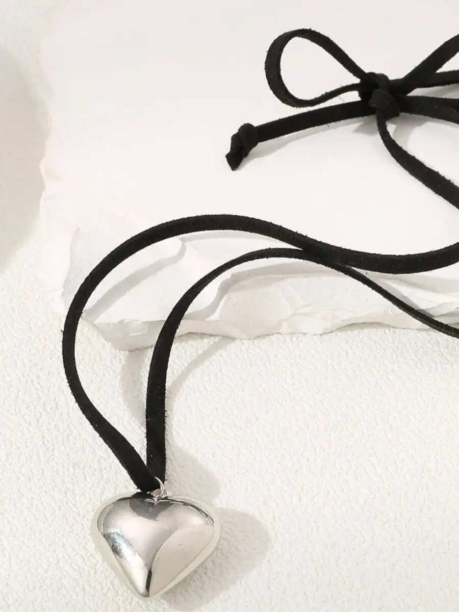 Чокер, длина 100 см, черный, серый — фото 1