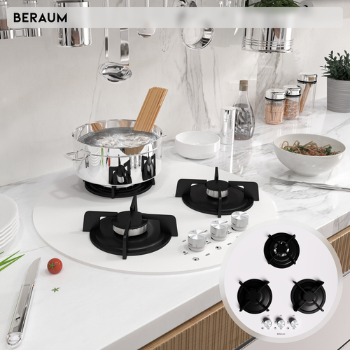 Газовая варочная панель Beraum HG-3G002W с газ-контролем круглая 1699000₽
