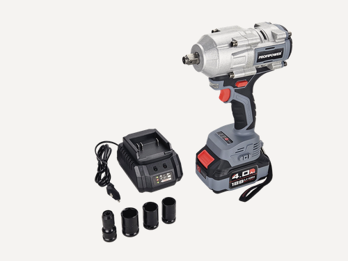 Изображение товара Аккумуляторный Гайковерт ProfiPower T-900N, ударный, Li-Ion, 18В, 4Ач, кейс