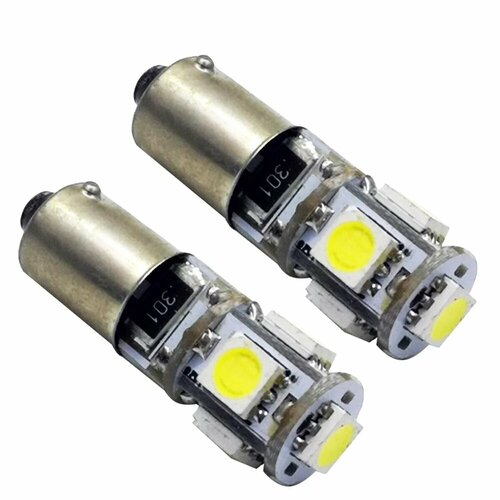 2X BA9S BAX9S H6W 433 434 BAY9S H21W 5SMD 5050 Лампы 18 Вт Светодиодные боковые фары дальнего света DRL Canbus Неполярность 12 В 2 pcs whtie BA9S 136₽
