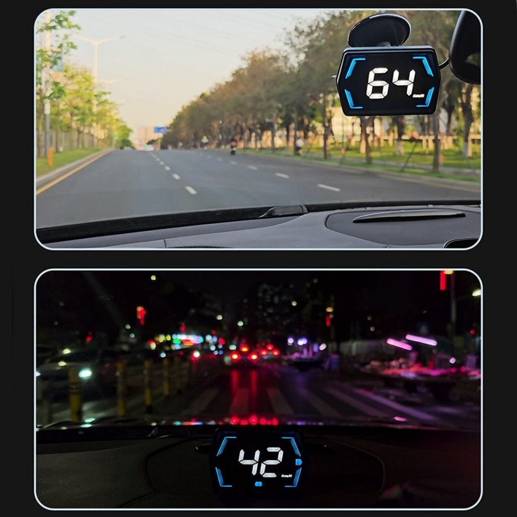 Автомобильный HUD Head Up Display Projector Speedometer для навигации по скорости и безопасности — фото 1