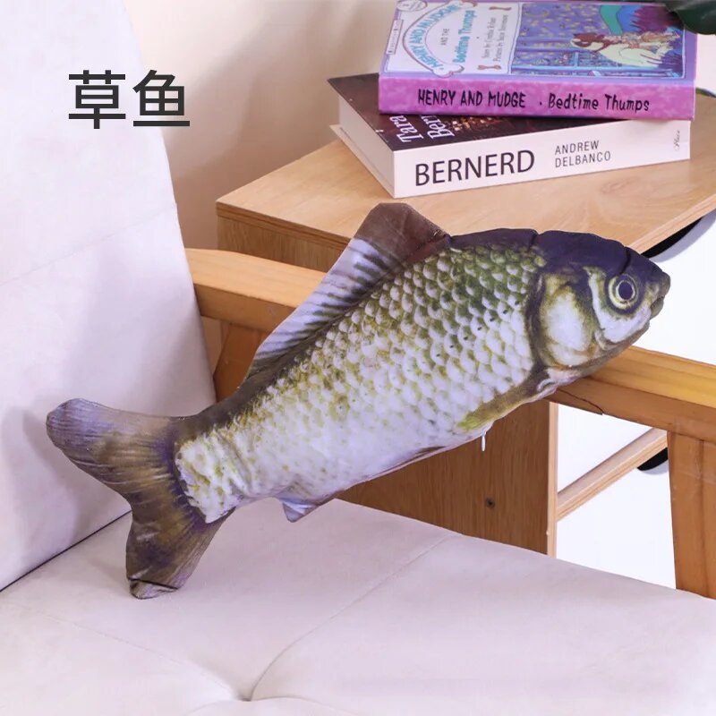 Плюшевая рыба для кошек, 20 см, Grass Carp