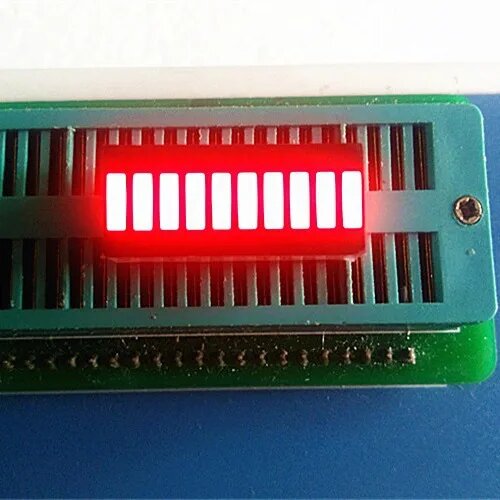 10-сегментный светодиодный индикатор CL10103BYR, Super bright-red