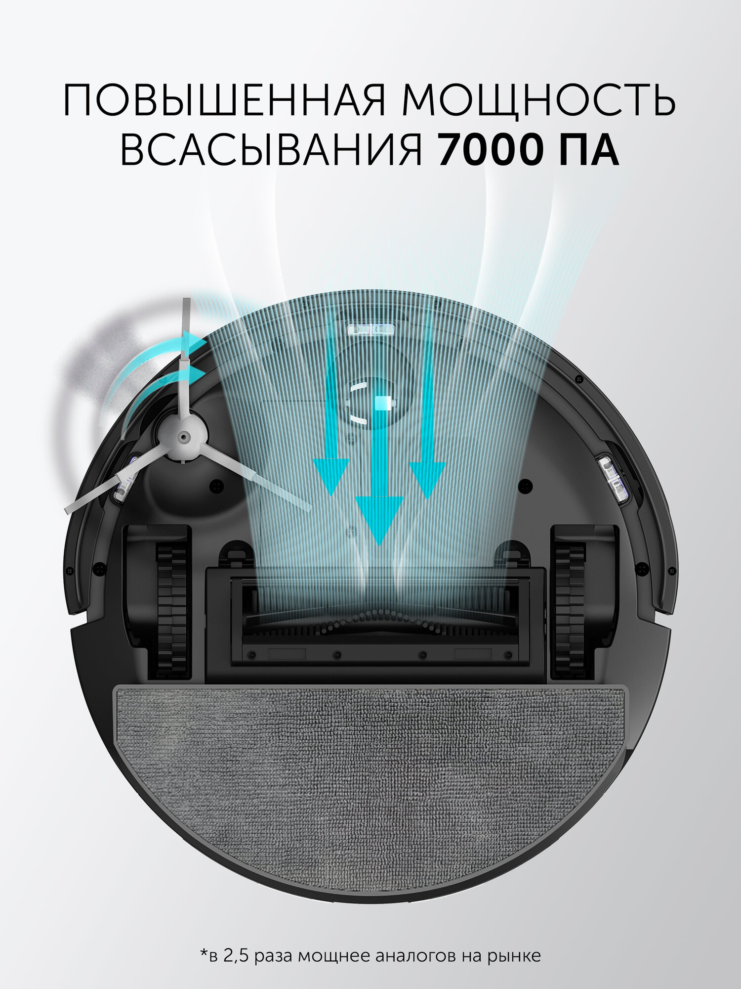 Робот-пылесос Polaris PVCR G2 3200 IQ Home Aqua, сухая и влажная уборка, черный — фото 1