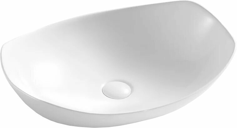 Накладная раковина Ceramicanova Element CN5016 56 без отверстия под смеситель белая фарфоровая овальная 56 см итальянская