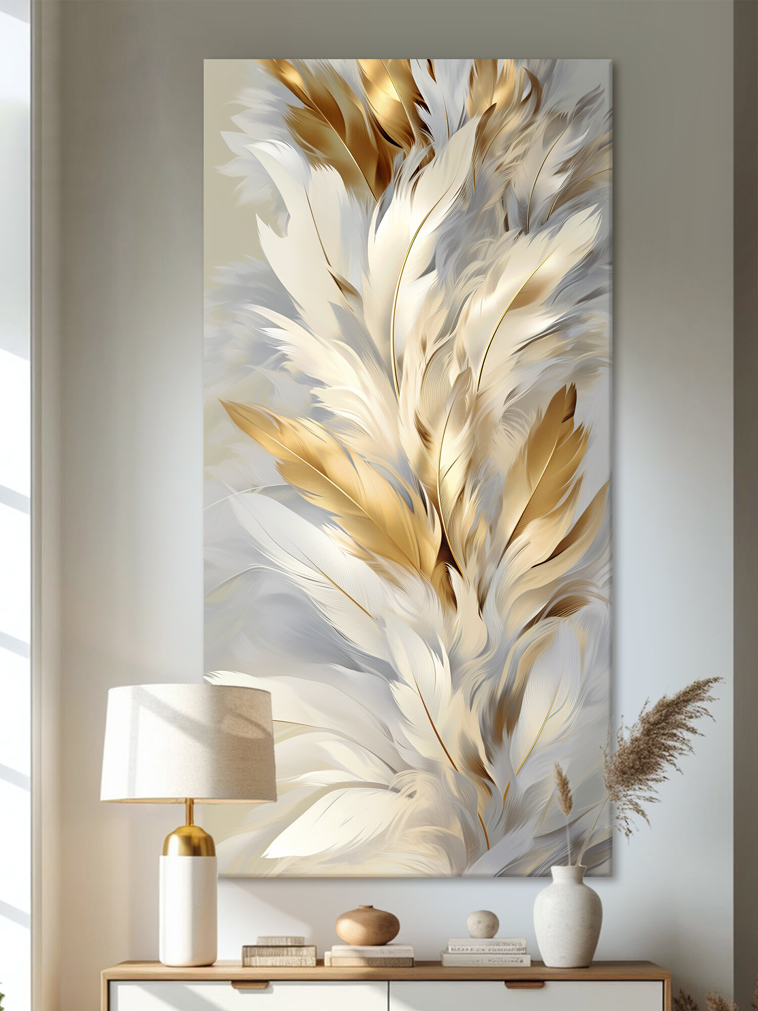 Картина абстракция на холсте на подрамнике  Невесомость  70х140 см большой формат  Графис